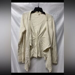 Anthro Moth Cream Drape Wrap Cardigan medium